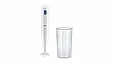 Braun Frullatore a Immersione MQ10.001PWH + Bicchiere graduato 600ml, Minipimer Leggero, Sistema EasyTwist per cambiare facilmente accessorio, Tecnologia Splash Control niente schizzi