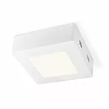 Home Sweet Home Moderno Lampada Faretti LED Ska | Quadrato | 12/12/3.6cm | Bianco | plafoniera realizzato in metallo | LED integrato | 6W | 500lm | 3000K | luce bianco caldo