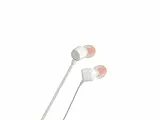 JBL T110 Cuffie In Ear con Microfono, Cavo Piatto Antigroviglio, Comando a un pulsante, JBL Pure Bass Sound, Bianco