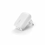 Belkin Doppio caricabatteria da parete USB Type-C PPS PD 37 W, porta USB-C (25 W) e porta USB-A (12 W), per la ricarica rapida di Galaxy S23, Ultra, Plus, Note 20, iPhone 14 e altri