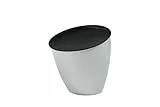 Mepal - Cestino per Rifiuti Organici Calypso - Piccolo Contenitore per Rifiuti con Coperchio - Ideale per l'Organizzazione della Cucina - Lavabile in Lavastoviglie - 2200 ml - Silver