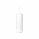 Brabantia - Mindset Portascopino da Bagno - Scopino Igienico in Silicone - Impugnatura in Acciaio - Resistente alla Corrosione - Accessorio da Bagno - Fresh White - 42 x 11 x 9.6 cm