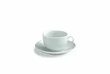 Tognana Metropolis, Set 6 Tazzine Caffè con Piatto, Porcellana, Bianco
