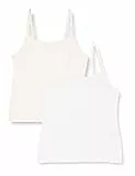 Iris & Lilly Canotta in Cotone Donna, Pacco da 2, Rosa Pallido/Bianco, 44