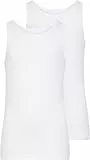 Name It NKMTANK Top 2P Noos T-Shirt, Bianco (Weiß Bright White), 134 (Pacco da 2) Bambino