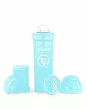 Twistshake Anticolica Biberon 330 ML, con Silicone Tettarella a Flusso Rapido per Bambini da 4+ Mesi, Sigillato Contenitore, Senza BPA, Blu Pastello