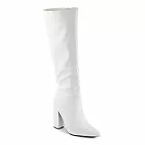 Toocool Stivali Donna Scarpe a Punta al Ginocchio Tacchi Alti Stivaletti X8056 [38,Bianco]