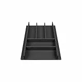 Elletipi Wood line PLA O50045 Portaposate per Cassetto in MDF Nobilitato Grigio Orione modulo45.