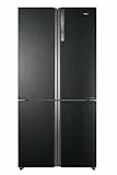 Haier HTF-610DSN7, Frigorifero Cube 4 Porte,Iconic Black, Libera installazione, ABT luce UV antibatterica