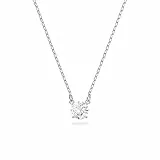 Swarovski Collana Attract, Taglio tondo, Bianca, Placcato rodio