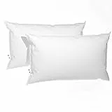 Leonardo-Cuscini Letto Coppia di Guanciali 40x70 Standard Made in Italy Antiacaro Anallergico Traspirante - Matrimoniale Singolo con Federa in Cotone e Poliestere
