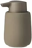 Blomus Sono Dispenser di Sapone Liquido, Ceramica, plastica, Silicone, Satellite, H 14 cm, T 9,5 cm, Ø 8,5, V 0,25 l