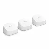 Sistema di router Wi-Fi 6 mesh Amazon eero Pro 6 | Hub per Casa Intelligente Zigbee integrato | Copertura fino a 420 m² | Confezione da 3 (1 router e 2 extender)