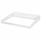 WOLTU Fasciatoio per Cassettiera, Fasciatoio per Neonati 85x75x13,5cm, Adatto a Comò con Profondità 53cm e Larghezza Almeno 85cm, Fissaggio con Pezzi Metallici, Bianco, in MDF