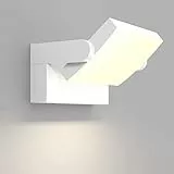 Klighten 24W Applique da Parete LED Esterno Interno IP65, Luci da Parete Regolabile Lampade da Parete Moderno in Alluminio per Ingresso Terrazza Giardini, 1500LM, Bianco, Bianco Naturale 4000K