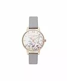 Olivia Burton Orologio Analogico al Quarzo da donna con cinturino in pelle Grigio - OB16EG150