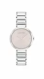 Calvin Klein Orologio Analogico al Quarzo da Donna con Cinturino in Acciaio Inossidabile Argentato - 25200138