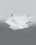 SOLLUX Acciaio Illuminazione LED Lampadina Design Paralume Minimalista Facile Installazione Plafoniera Massimo Cromo