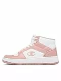 Champion Rebound 2.0 Mid W, Sneakers Donna, Rosa/Bianco (PS013), 37.5 EU