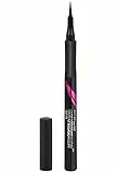 Maybelline New York Hyper Precise Eyeliner in Penna, Tratto Ultra-Sottile, Colore Ultra-Intenso a Lunga Tenuta, Black