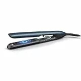 Piastra per capelli Philips serie 7000 con tecnologia termoprotettiva, Blu [modello BHS732/00]