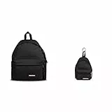 EASTPAK Padded Pak'r Zaino, 40 cm, 24 L, Nero (Black) + Mini Padded Portafoglio, 12 cm, Nero (Black)