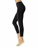 CALZITALY Leggings Donna Senza Cuciture, Leggings Sportivi, Pantaloni per Allenamento Yoga Running Fitness, Made in Italy (Nero, XL)