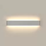 Seamoon 61CM Applique da Parete Interno, 18W 2025LM Lampada LED Parete Moderno Alluminio, Lampada a Muro Esterno Up Down per Soggiorno, Camera da Letto, Scale, Corridoio(Bianco Calda 3000K, Bianco)