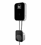 Deltaco Wallbox per la ricarica di auto elettriche e veicoli ibridi, presa tipo 2 con potenza di uscita max. 3,7 kW a 6-16 A, scatola di ricarica 1 fase per porta domestica (230 Volt), nero