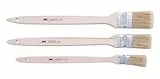 PENNELLIFICIO 2000 | Set di 3 Pennelli Professionali Per Radiatori, con Manico in Legno per Verniciature di Radiatori, Profilature e Angoli, Dimensioni Ghiera 3, 4, 5 Cm - Made in Italy