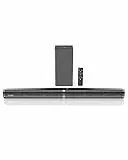 ULTIMEA HCLR-TV 2.1 Soundbar per TV, Bluetooth con Subwoofer Cablato, Altoparlante, ottica/AUX/USB/SD, nero