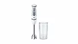 Braun Minipimer MultiQuick 5 Vario MQ5200 Frullatore ad Immersione, impugnatura ergonomica, 600 ml, 1000W, bianco/grigio