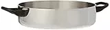 Alessi 90102/24 T Casseruola Bassa a Due Manici, in Trilamina/AISI 430, Alluminio, Acciaio Inossidabile 18/10