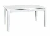 Inter Link Hoover Tavolo con Cassetto, Legno, Bianco, 160x90x75 cm