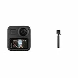 GoPro Max - Fotocamera Digitale Impermeabile 360 ​​Con Stabilizzazione Infrangibile, Touch Screen & ASBHM-002 Impugnatura e Treppiedi (Accessorio ufficiale), Estensibile da 23 a 56 cm