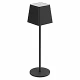 K-Bright lampada da tavolo ricaricabile in alluminio | 240LM | 3000K luce bianca calda Lampada da scrivania senza fili | interni/esterni Lampada da tavolo con 1m USB-C (Nero)