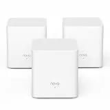 Tenda Nova Wifi 6 Mesh AX1500 (MX3), Sistema Mesh WiFi 6 per tutta la casa, MU-MIMO, Copertura fino a 3,500ft², Porte Gigabit, Controllo Parental, Facile installazione,TWT, WPA3, APP, IPTV, 3 pezzi