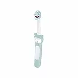 MAM Baby 's Brush, spazzolino da denti con manico corto per una facile tenuta, spazzolino da denti per bambini per una pulizia delicata dei denti, a partire dai 6 mesi, turchese