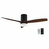 Cecotec Ventilatore da Soffitto con Luce e Wifi EnergySilence Aero 5600 Black Aqua Connected. 40 W, 52” con 3 Pale, Telecomando, Adatto per uso esterno, Modalità Inverno-Estate, Timer