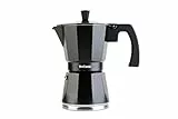 WECOOK! Luccia Caffettiera Italiana a Induzione in Alluminio, Moka Tradizionale, Espresso, 6 Tazze di caffè, Base in Acciaio Inossidabile, Valvola di Sicurezza, Vitroceramica, Gas, Elettrica