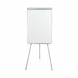 Bi-Office Lavagna Portablocco Magnetico, Cavalletto Treppiedi Easy, Cornice in Grigio, Dimensioni Pannello A1 600 x 850 mm