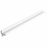 SONGMICS Mensole a Muro, Superficie Lucida, Mensola da Parete per Cornici e Libri, Ripiano da Esposizione con Montaggio Invisibile, 110 x 10 cm (L x P), MDF, Bianco LWS46WT