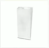 VIRSUS 200 Sacchetti Bianchi in Carta Kraft per Alimenti 14x30 Sacchetto in Carta Kraft Bianco per Alimenti Buste di Carta ideali per Confezionare Pane, Dolci e generi Alimentari