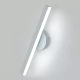 Seamoon Applique da Parete Interno, Applique LED Lunga Bianca,Lampada da Parete 6500K Bianco Freddo per Camera da Letto Soggiorno Sala da Pranzo Scala Corridoio 426LM, 8W, 38CM