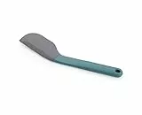 Joseph Joseph Duo Spatola cucina in silicone ed antiaderente, leccapentole per dolci con testa angolata, adatta per recipienti di miscelazione, Blu/Nero