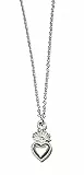 Mavi jewel collana uomo donna in acciaio con ciondolo cuore sacro misura collana 45 cm spedizione gratuita (argento)