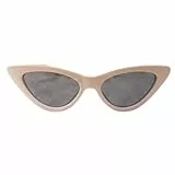 NLIGHTING Occhiali da Sole Occhi di Gatto, Occhiali da sole Vintage Protezione UV400, Occhiali da sole da Gatto Unisex Retro Eleganti (montatura rosa/beige)