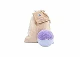 Bomba Effervescente Profumata da Bagno AMAS- Riequilibrante e Purificante- Olio Essenziale Lavanda- Fatta a mano in Italia - Naturale, Vegan e Plastic Free - Profumata - Aromaterapia - Idea Regalo