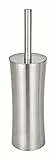 WENKO Portascopino per WC Pieno fiacco acciaio inossidable, Acciaio inossidabile, 10.1 x 37.5 x 10.1 cm, Satinato