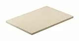 RÖSLE Pietra refrattaria rettangolare per pizza, in cordierite di alta qualità per la cottura di pizze, focacce, pane, ecc. per il barbecue o per il forno, manici in acciaio cromato, 42 x 30 cm